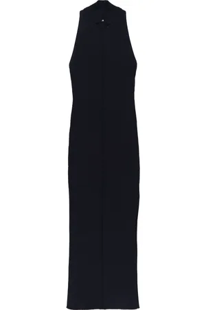 Courrèges Abito midi a coste con dettaglio cut-out