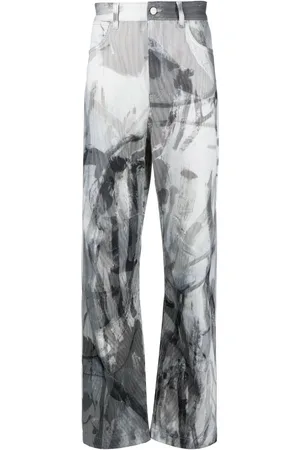Alexander McQueen Pantaloni dritti con stampa
