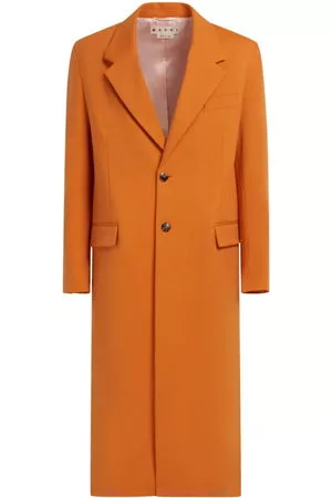 Marni Donna Cappotti lunghi - Cappotto monopetto lungo - Arancione