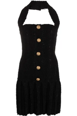 Balmain Abito corto con scollo all