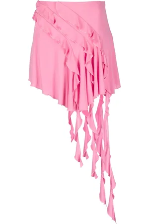 BLUMARINE Gonna asimmetrica con ruches
