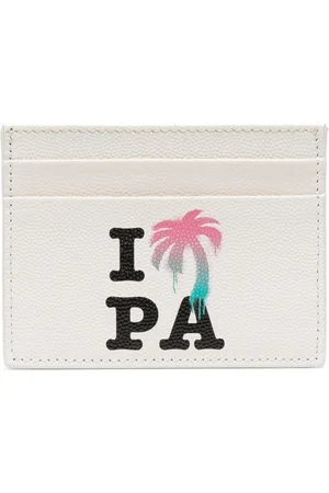 Palm Angels Portacarte I Love PA in pelle