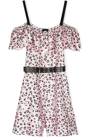 MONNALISA Leopard-print playsuit