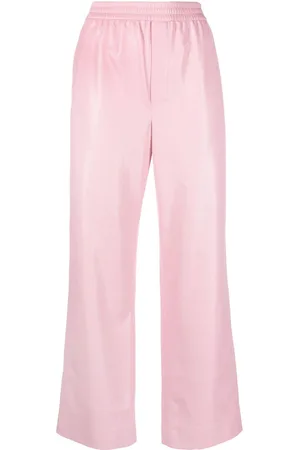 Nanushka Pantaloni con coulisse in finta pelle