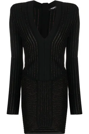 Balmain Abito corto con scollo a V