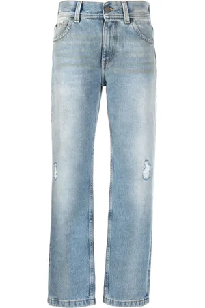 Palm Angels Jeans dritti con effetto vissuto