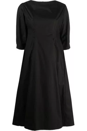GENTRYPORTOFINO Abito midi stile impero - Nero