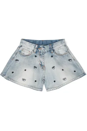 Chiara Ferragni Shorts denim con ricamo Eyelike