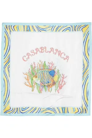 Casablanca Donna Sciarpe - Foulard a fiori - Bianco