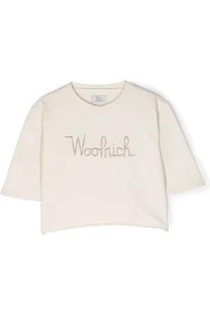 Woolrich T-shirt crop con ricamo