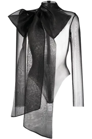 Atu Body Couture Body semi trasparente con fiocco