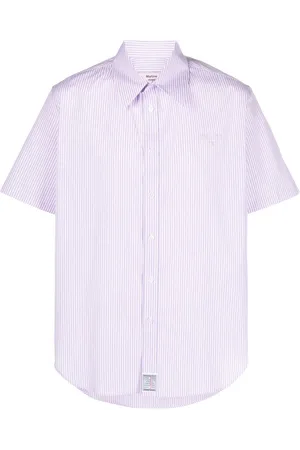 MARTINE ROSE Camicia a righe con ricamo
