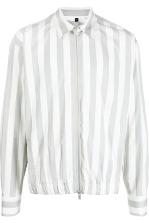 LARDINI Giacca a righe con zip