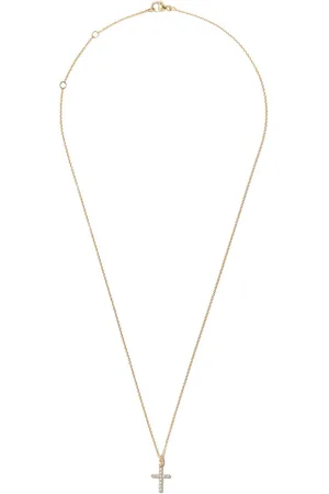 David Yurman Collana Cable Collectibles Cross in giallo 18kt con diamanti