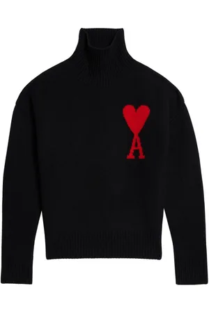 Ami Maglione Ami de Coeur a collo alto in lana