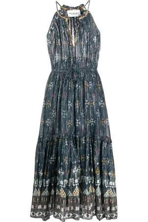 Marant Etoile Abito midi con stampa grafica