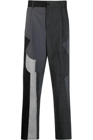 Feng Chen Wang Pantaloni con design patchwork