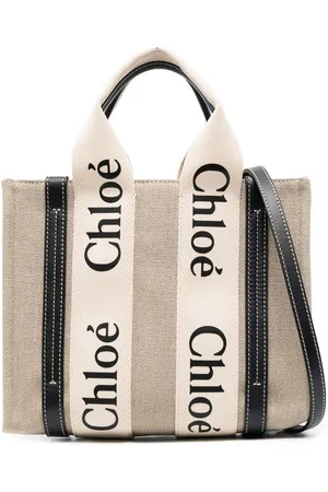 Chloé Borsa tote Woody con stampa