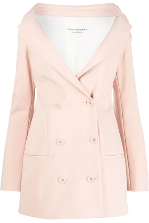 Serafini Blazer doppiopetto con spalle scoperte
