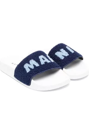 Marni Slippers con logo - Bianco