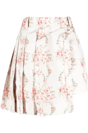 Simone Rocha Shorts effetto gonna asimmetrica a fiori