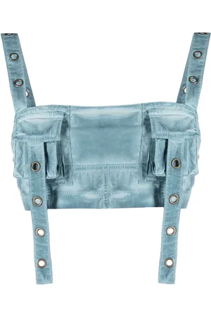 BLUMARINE Top a fascia con occhielli