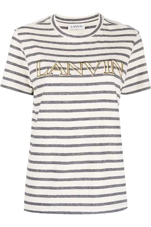 Lanvin T-shirt a righe con stampa