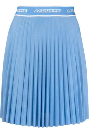 Lacoste Donna Fascia - Gonna plissettata con fascia logo - Blu