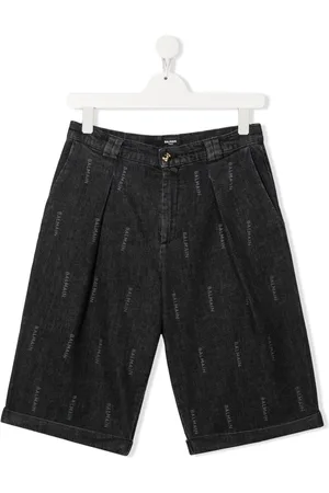 Balmain Shorts denim con stampa