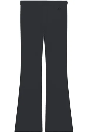 Courrèges Pantaloni svasati con ricamo