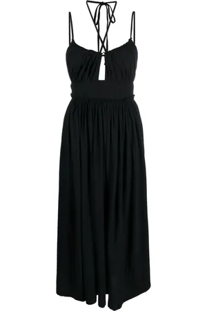 ULLA JOHNSON Abito midi Ella con scollo all