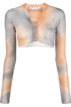 OFF-WHITE Cardigan crop con effetto sfumato