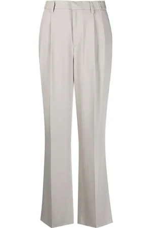 MISBHV Pantaloni a vita alta con pieghe