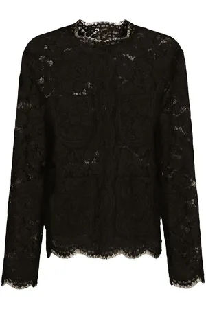 Dolce & Gabbana Cappotto monopetto in pizzo a fiori