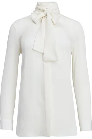 Khaite Blusa Tash con dettaglio a foulard
