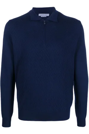 corneliani Maglione modello polo a maniche lunghe