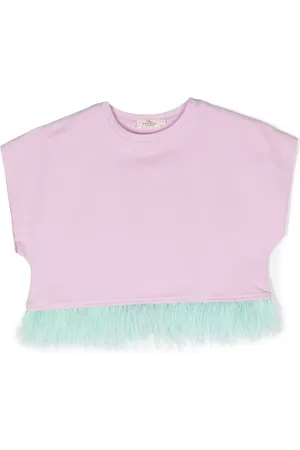 Le pandorine T-shirt con dettaglio di piume
