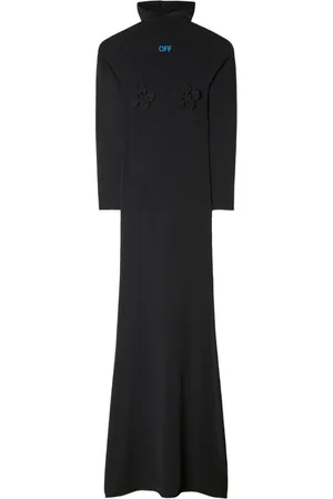 OFF-WHITE Abito con applicazione a fiori