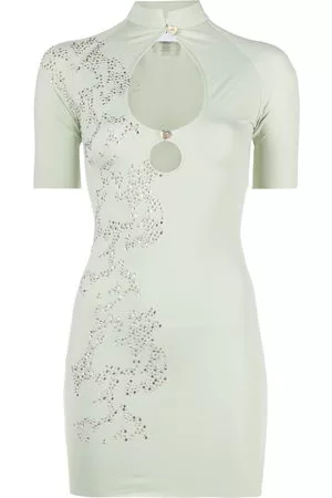 Poster Girl Donna Vestiti sexy - Abito corto con strass - Verde