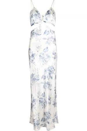 Reformation Donna Vestiti lunghi a fiori - Abito Poppies lungo a fiori - Bianco
