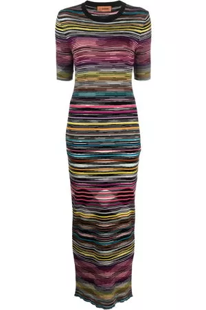 Missoni Donna Vestiti lunghi - Abito lungo a righe - Nero