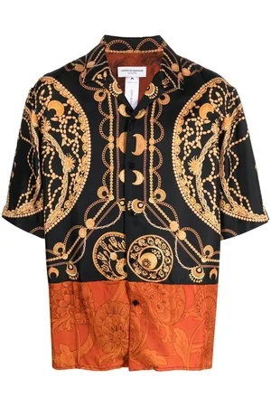 Marine Serre Camicia rigenerata con stampa gioielli