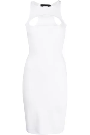 Dsquared2 Donna Vestiti in maglia - Abito con cut-out - Bianco