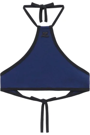 Courrèges Top corto con scollo all