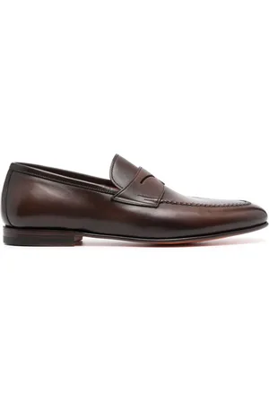 santoni Mocassini penny in pelle