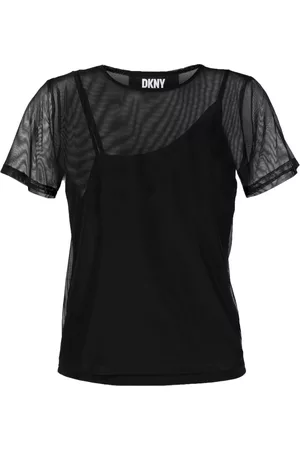 DKNY Donna T-shirt - T-shirt semi trasparente - Nero