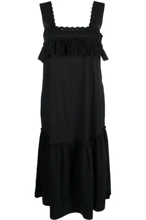 Ralph Lauren Abito midi Zoe con ruches