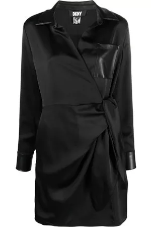 DKNY Donna Vestito blazer doppiopetto - Abito modello blazer a portafoglio - Nero