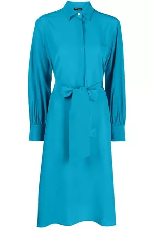 Kiton Donna Vestiti midi - Abito midi con fiocco - Blu