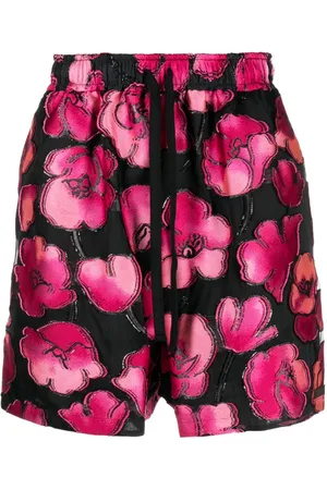 4SDESIGNS Shorts a fiori con coulisse